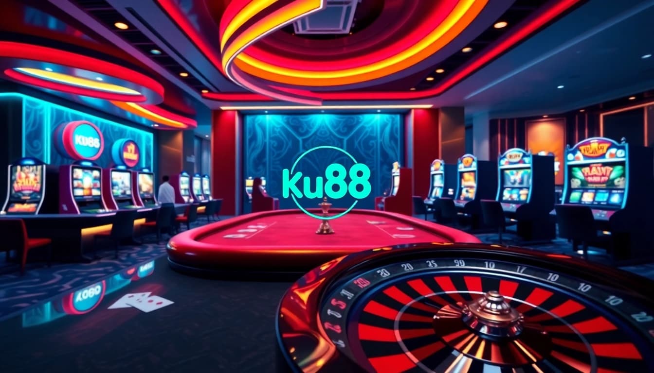Experience the thrill of Link mới Ku88 with vibrant casino elements and exciting games.
