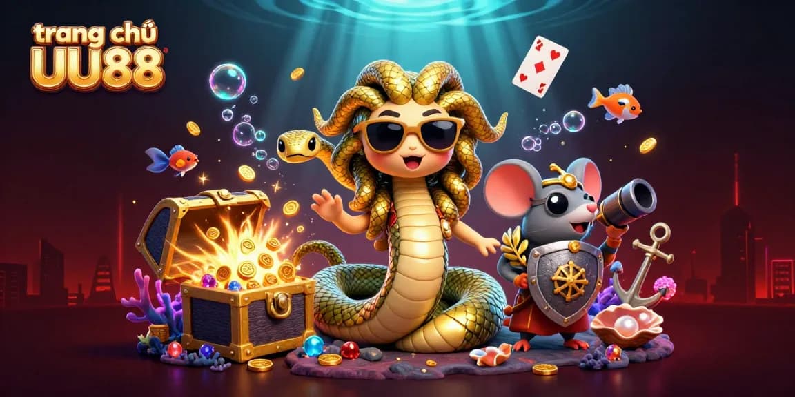 Engage with the vibrant casino world of trang chủ UU88, featuring Medusa and treasure elements.
