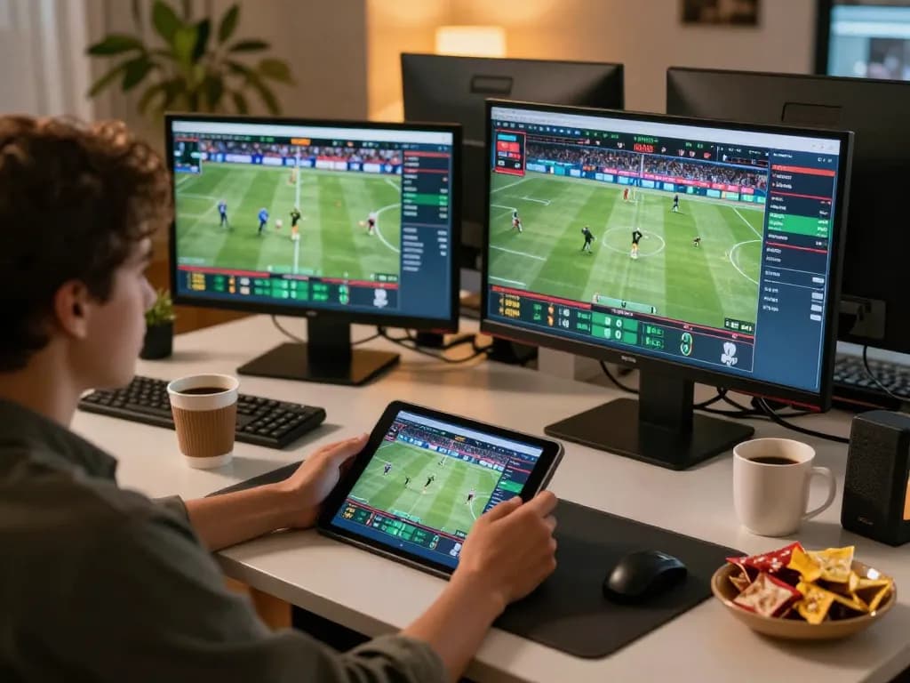 Engaging moment of keonhacai sports betting on a tablet with real-time odds display.