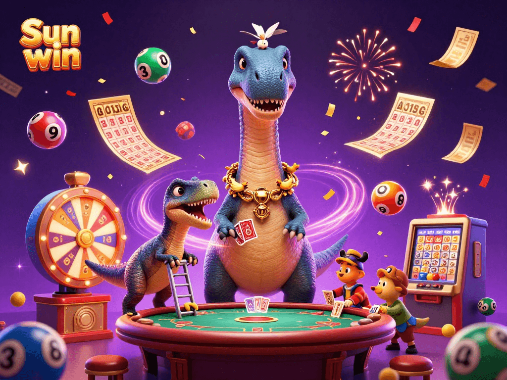 Engage in exciting gameplay with Sun win's colorful lottery elements and animated characters.