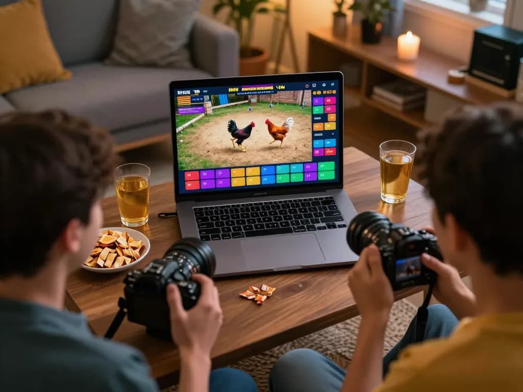 Watch trực tiếp đá gà online with vivid betting actions and engaging home atmosphere.