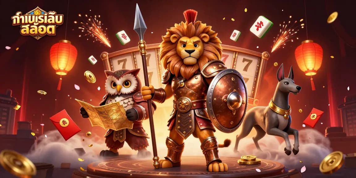 Experience ทดลองเล่นสล็อต with exciting slot reels, lucky symbols, and dynamic 3D characters.