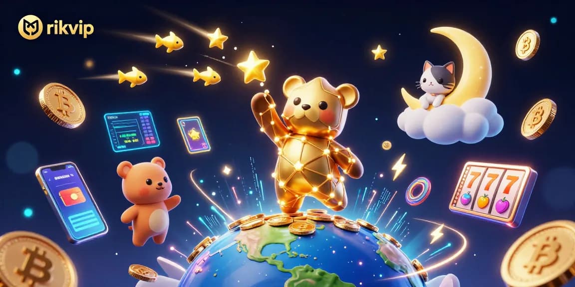 Engage with rikvip offers and lucky slots while cashing in on golden coins from a cosmic scene.