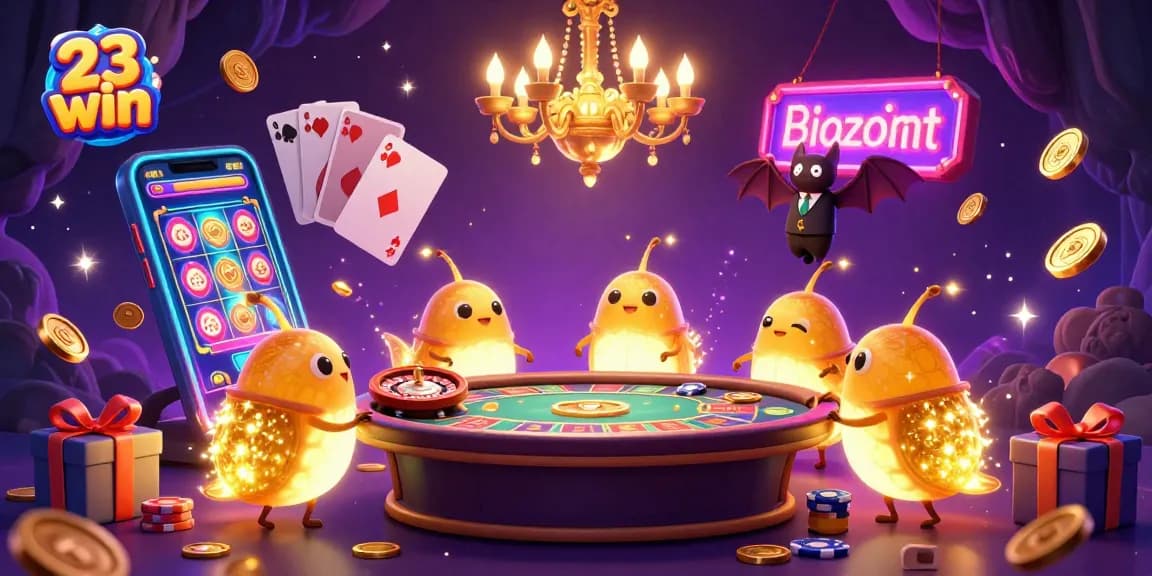 Engage with thrilling games at 23 win, where glowworms illuminate the lively casino atmosphere.