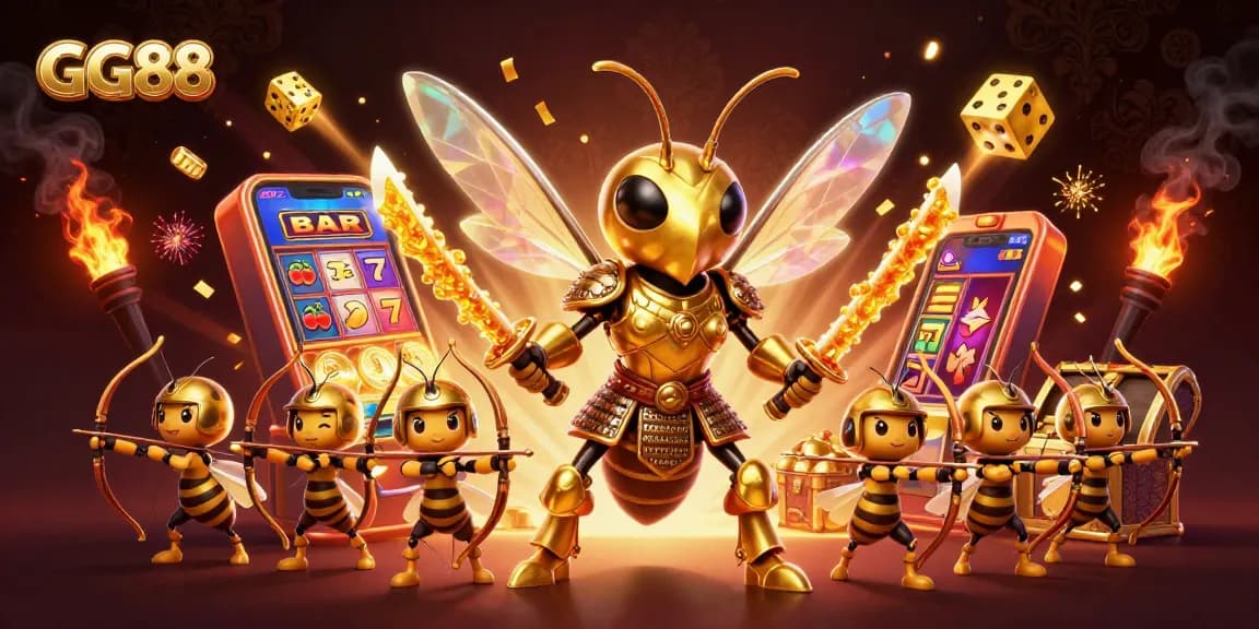 Experience the excitement of GG88 with a captivating 3D casino adventure illustration.