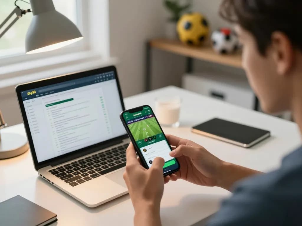 Engage with the Login Sky88 platform on mobile for live sports betting strategy.