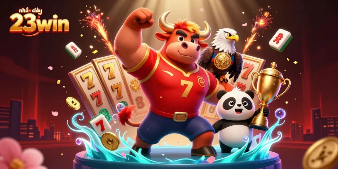 Experience the exciting world of nhà cái uy tín 23win with vibrant characters and dynamic casino elements.