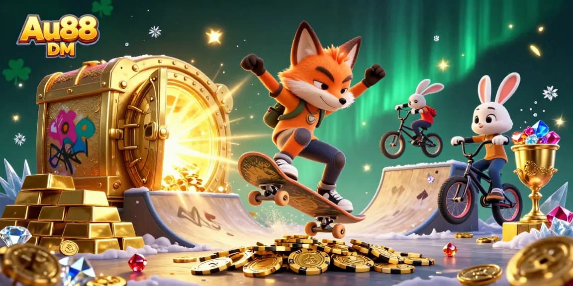 Engage with thrilling online casino excitement at Au88 DM with vibrant characters and dynamic action.
