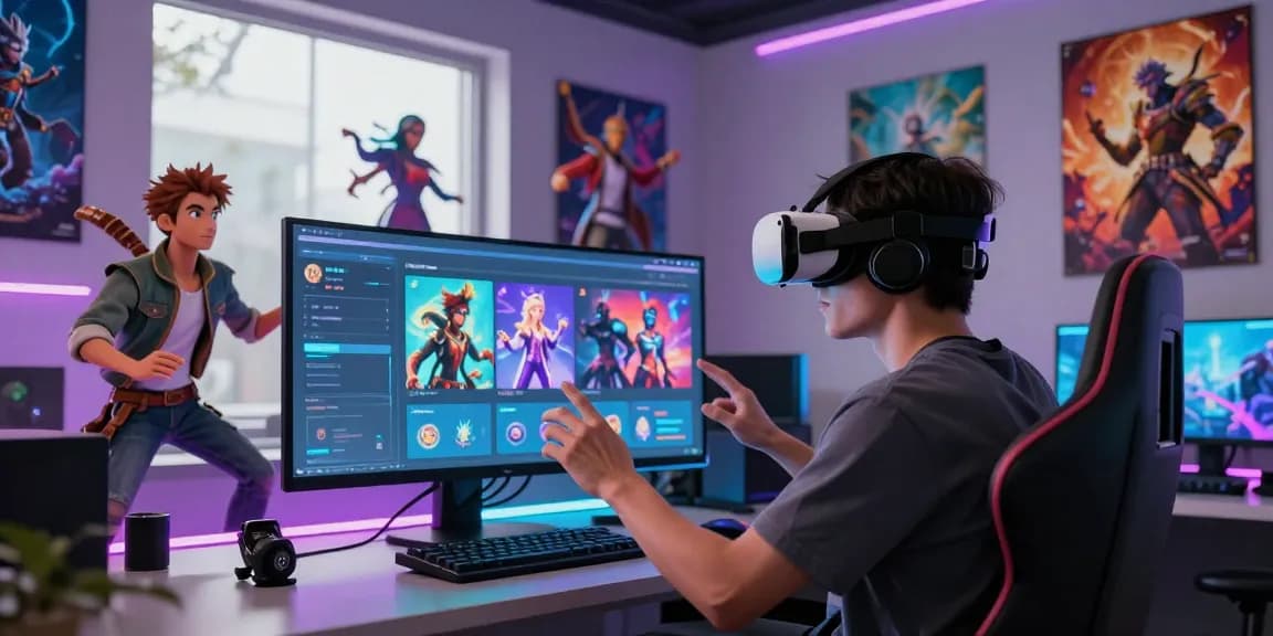 Engaging NSFW character AI interaction in a vibrant virtual reality environment with customizable characters.
