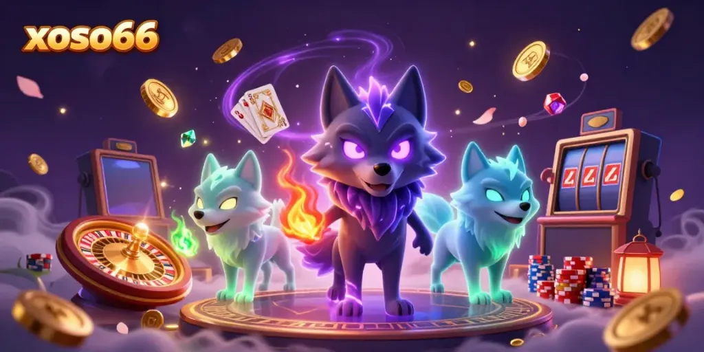 Experience the excitement with xoso66's dynamic casino world featuring immersive visuals and gaming elements.