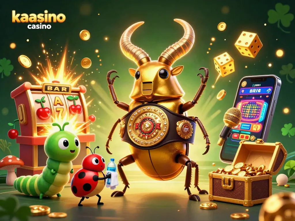 Experience the excitement of kaasino casino with vibrant games and winning moments in a lively showdown scene.