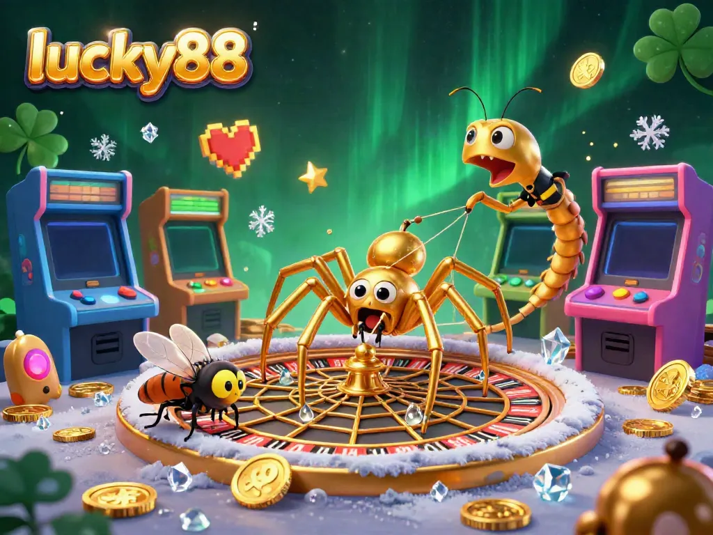 Engage in thrilling bets with lucky88 amid a dynamic casino-inspired 3D scene.