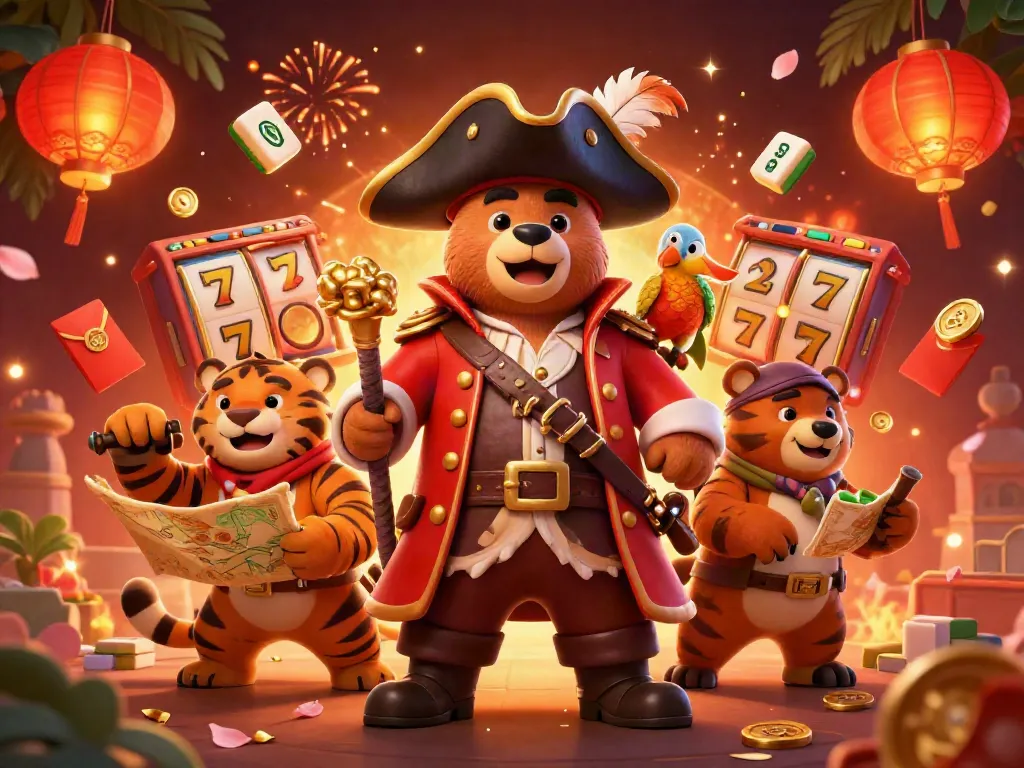 Experience winning strategies and immersive gameplay at net88's illustrated pirate-themed casino scene.
