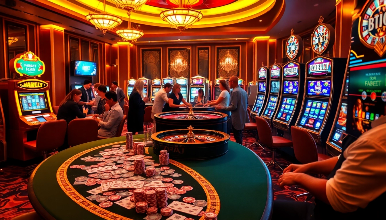 Experience the vibrant atmosphere at FABET casino with engaging games and luxury.