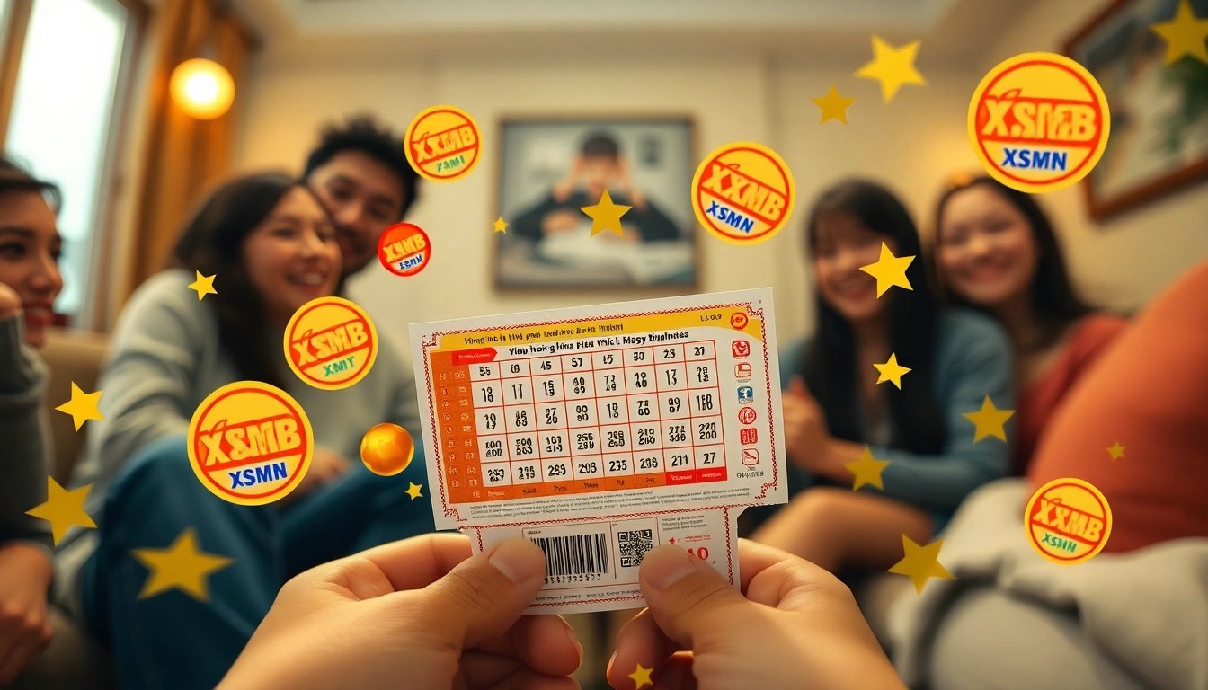 Kqxs hôm nay lottery ticket surrounded by Vietnamese lottery symbols, capturing the excitement of checking results.