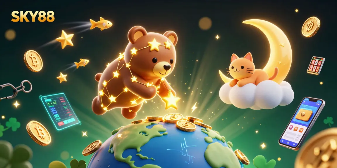 Engage with SKY88's animated casino adventure featuring vibrant, dynamic gaming elements.