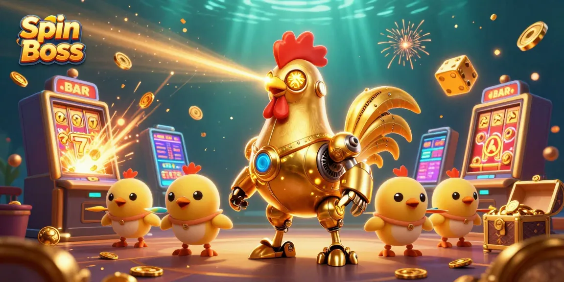Experience Spin Boss with epic slots and vibrant games in this colorful casino scene.