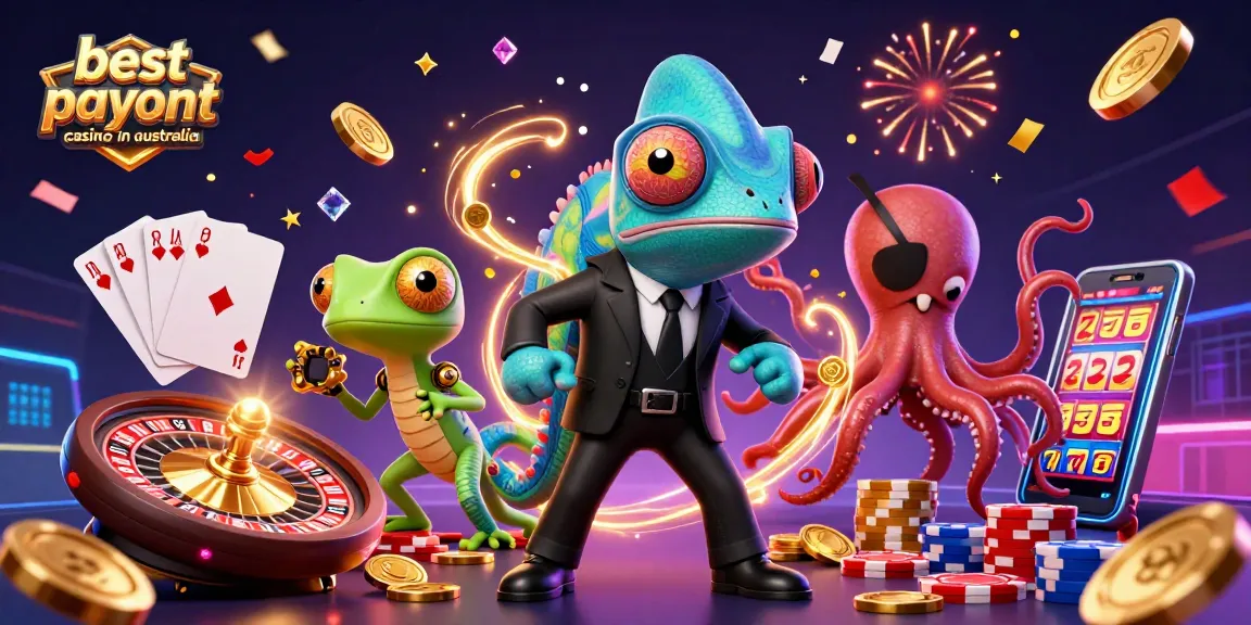 Experience the excitement at the best payout casino in Australia with vibrant casino characters and action!